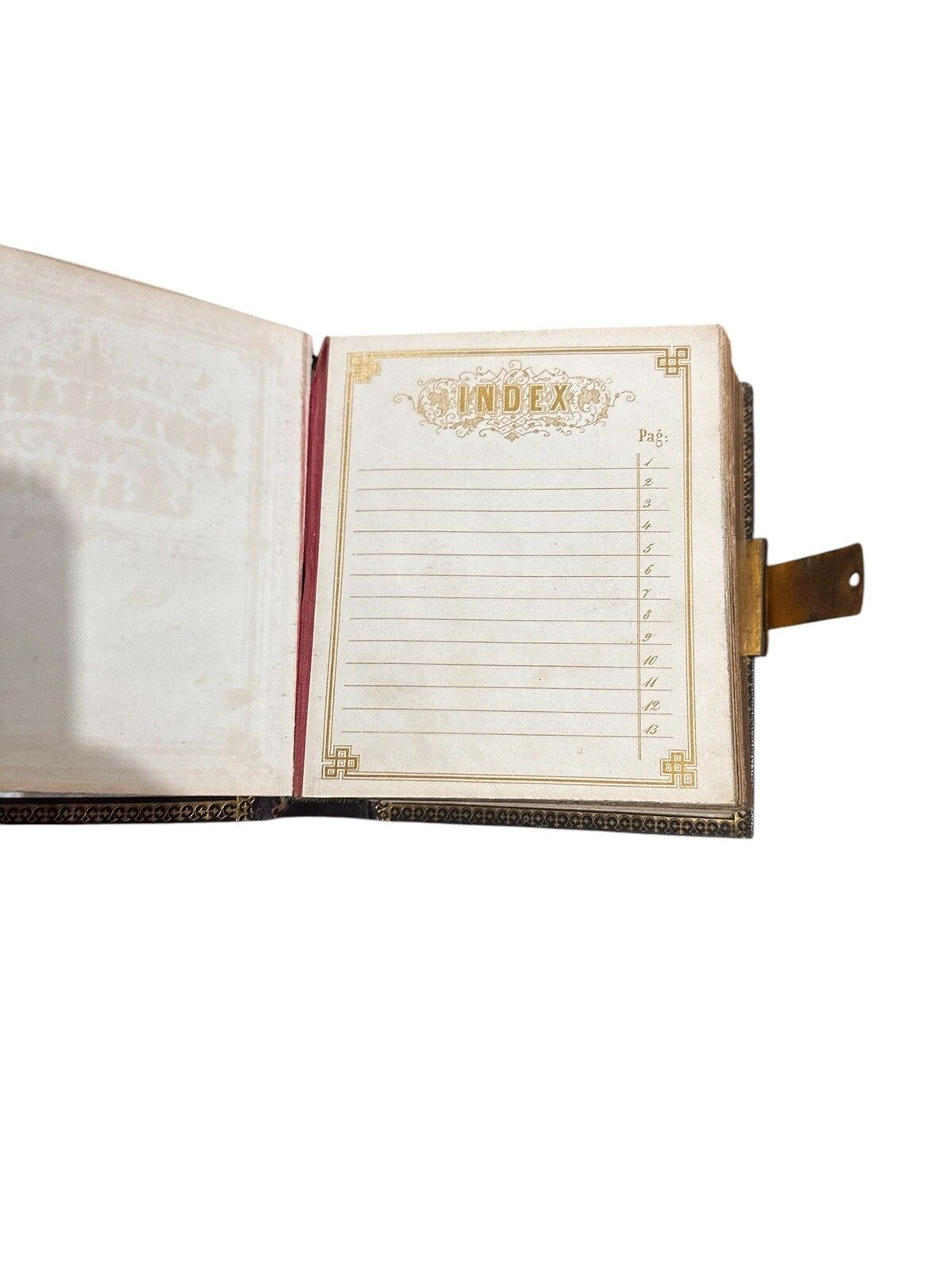 Antique Victorian Leather Bound And Decorative Photo Album Book photo vintage