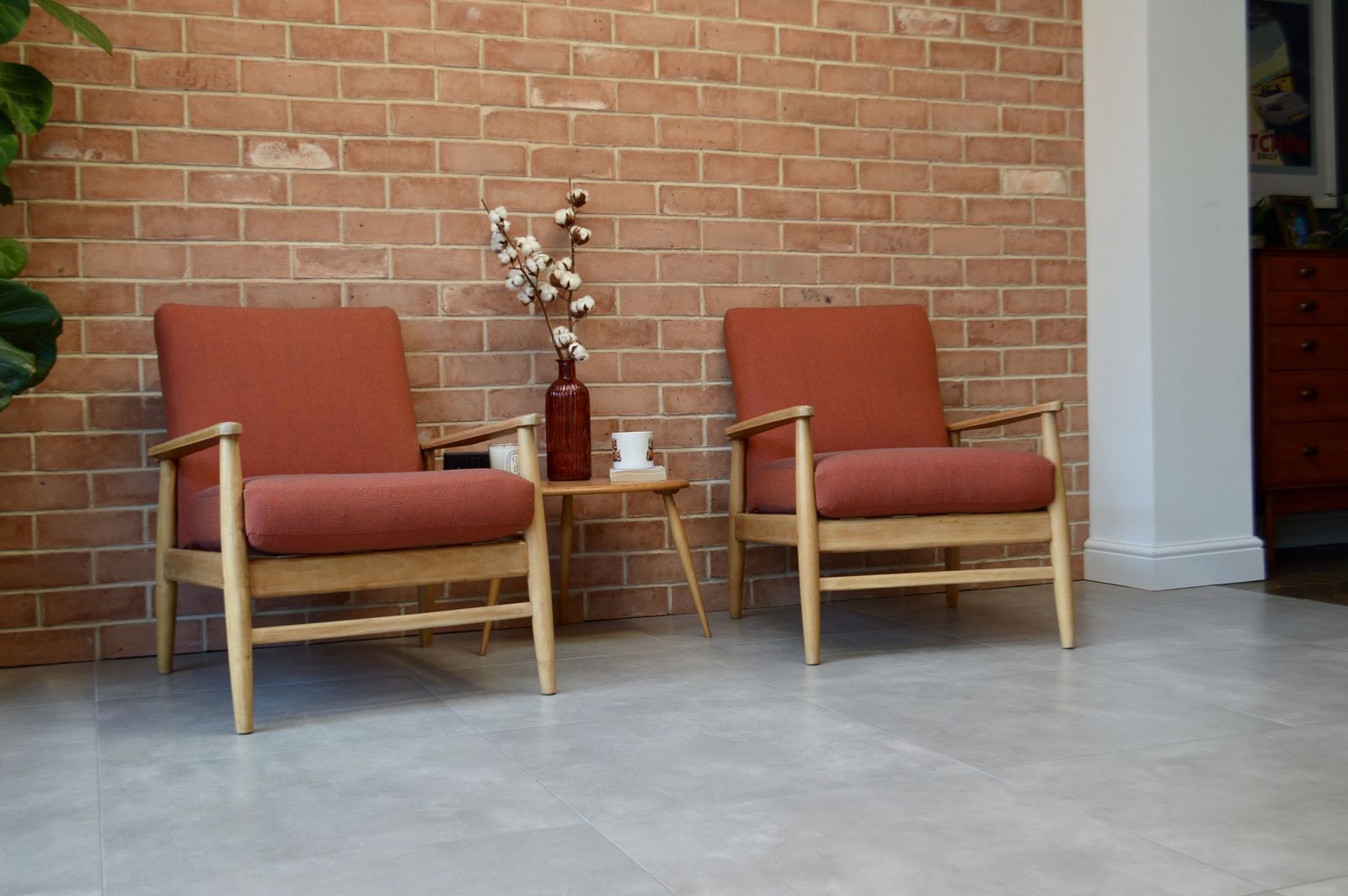 Pair Of Mid Century Scandinavian Teak Easy Chairs photo for sale