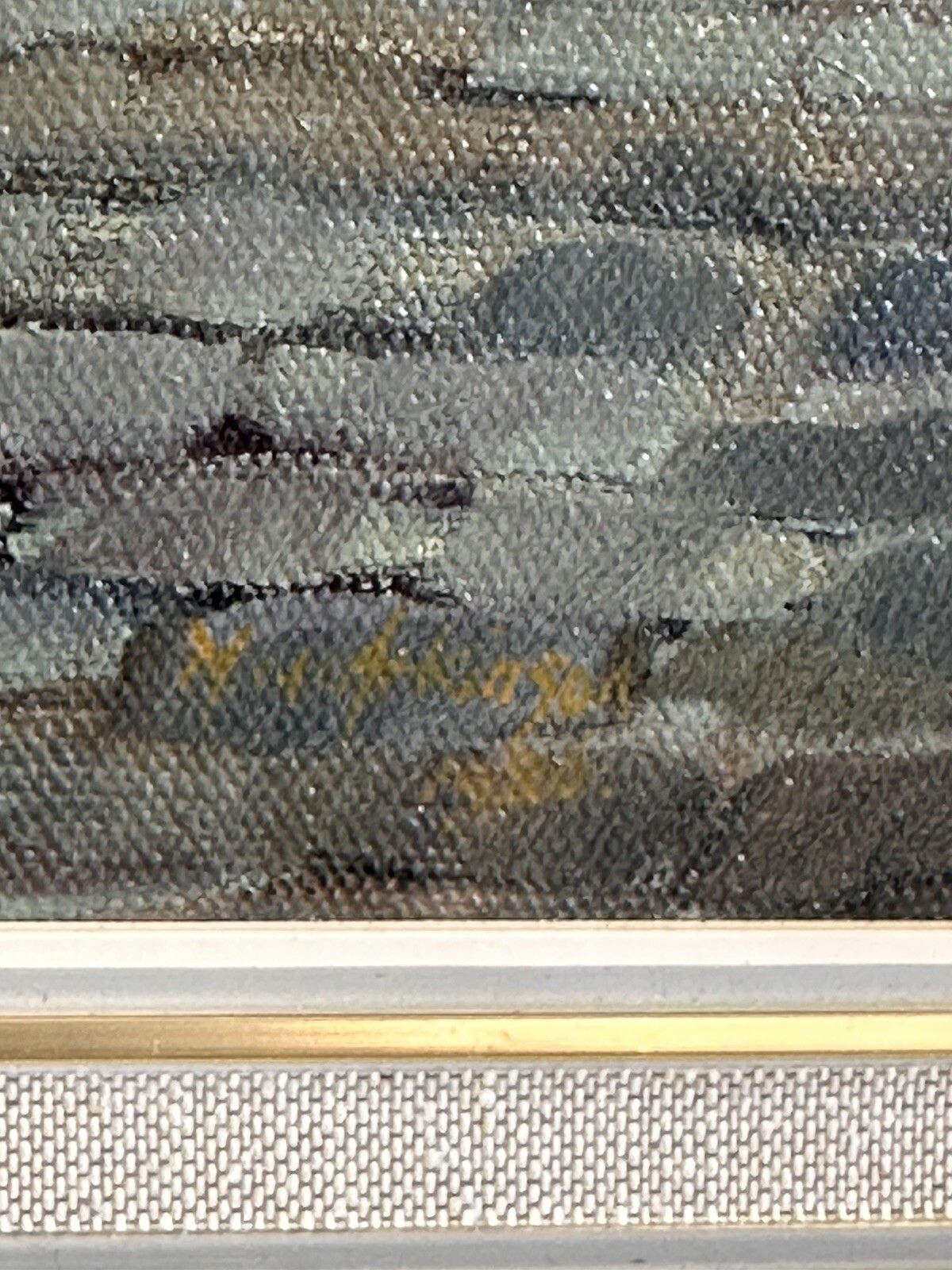Vintage Oil On Board Countryside Scene Scene Signed By Artist photo 85.0