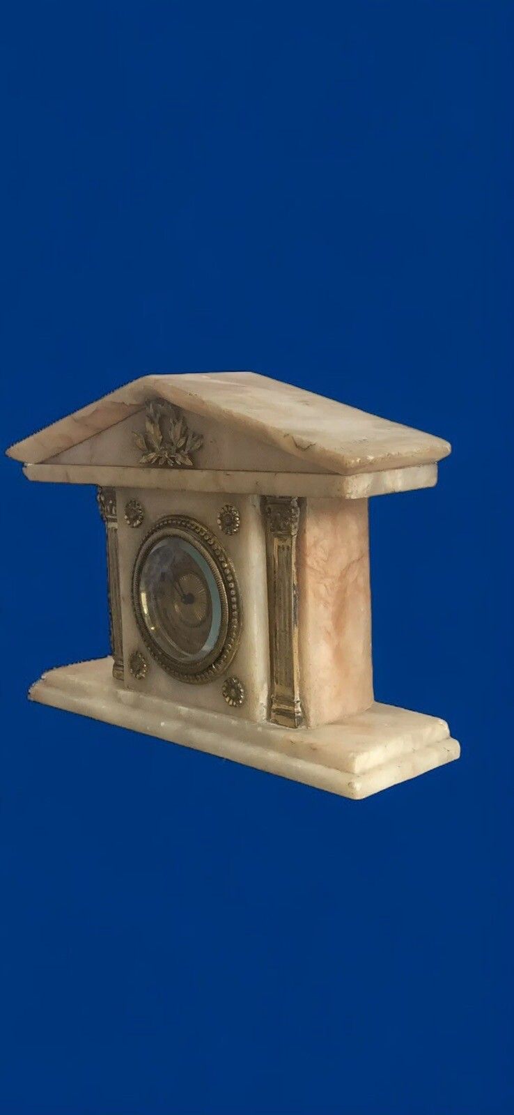 Antique Architecture Marble Miniature Mantle Clock Superb photo furniture