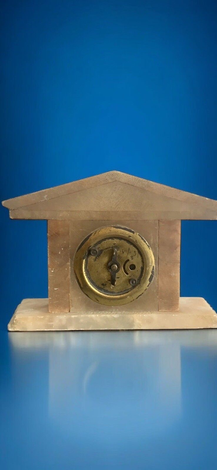 Antique Architecture Marble Miniature Mantle Clock Superb photo Home Decor