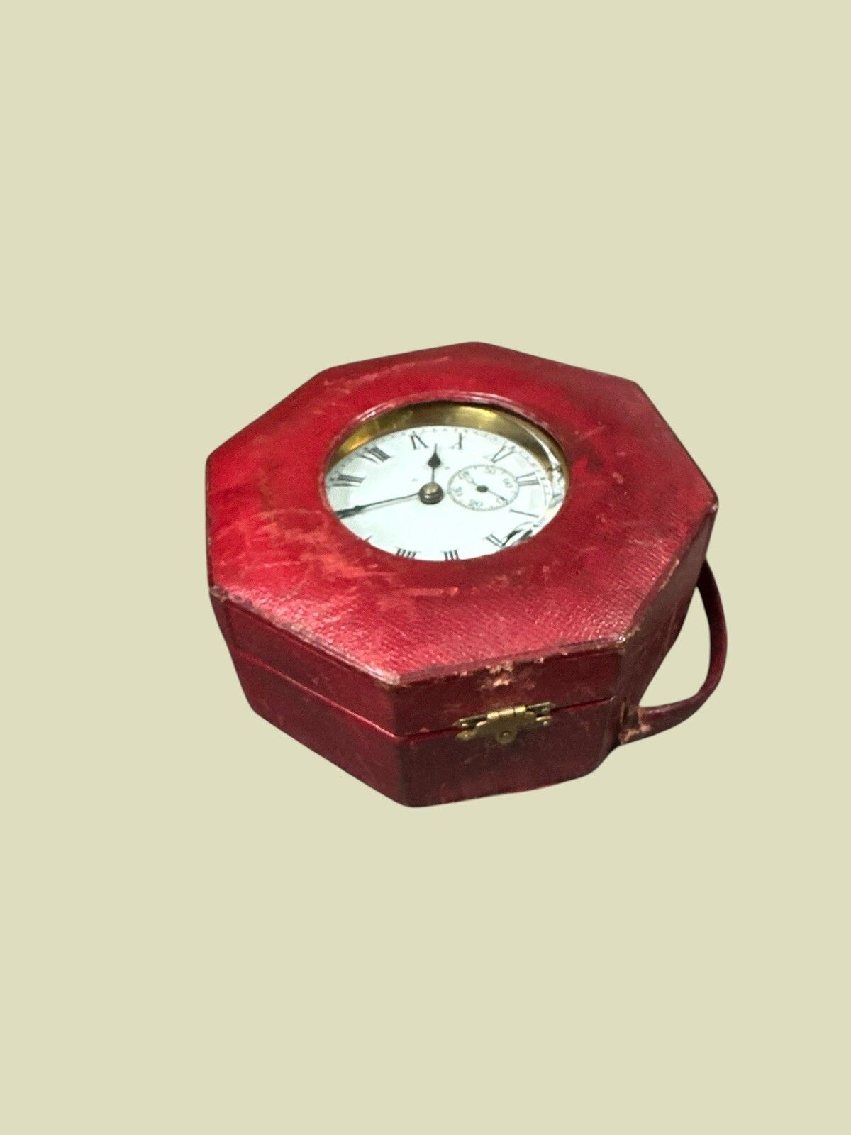 Home Decor E.N. Welch 19th Century Victorian Art Glass Jewel Clock Paperweight With Case photo