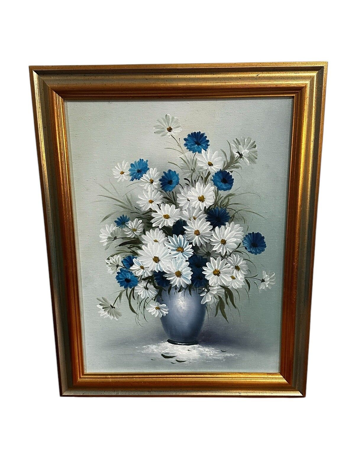 Mid Century  Still Life Botanical Floral Oil Painting Beautiful 48 By 38cm photo furniture