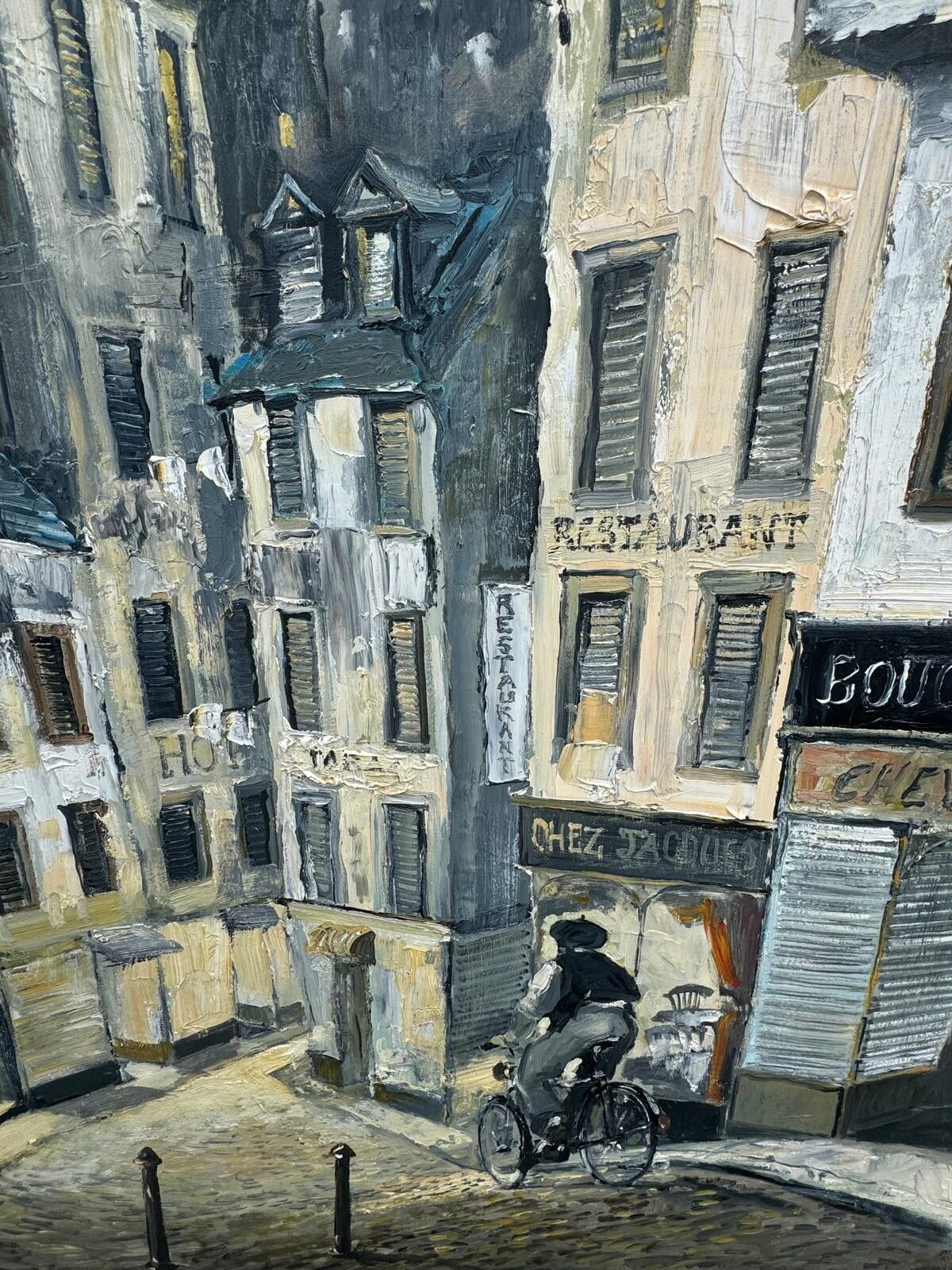 Cavan Corrigan Outstanding French Scene Oil Painting 102cm By 76.5cm photo furniture