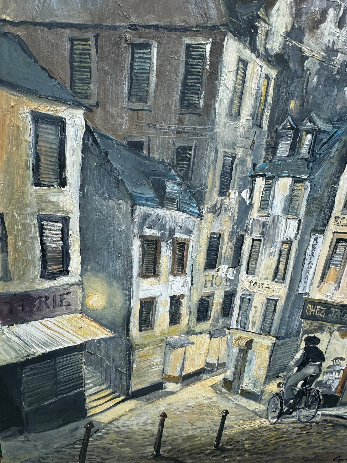 Cavan Corrigan Outstanding French Scene Oil Painting 102cm By 76.5cm photo buy