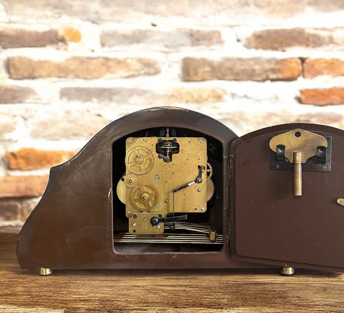 C1950’s German 'Bentima' Balance Wheel Mantel Clock With Westminster Chimes photo 125.0