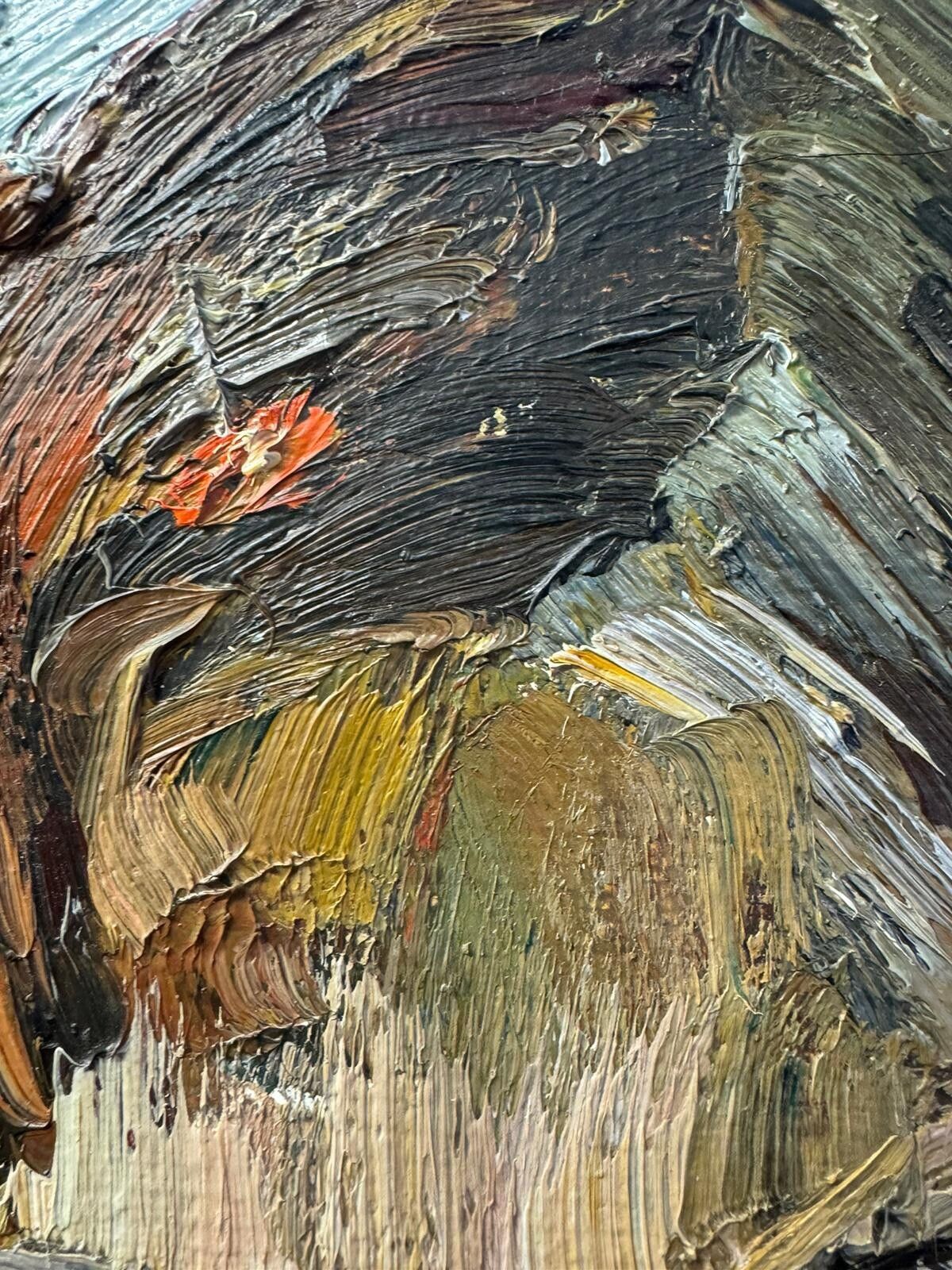 Original Signed Oil Portrait C1960’s By Vasili Karkots 30.5 By 22.5cm photo 225.0
