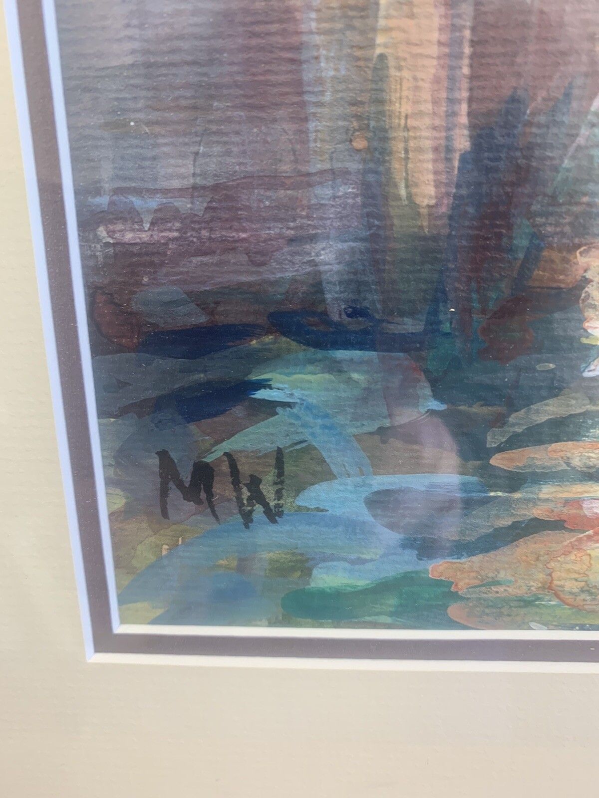 Mid Century Venice Italy Watercolour Painting By Margaret Whitehead. Signed photo for sale