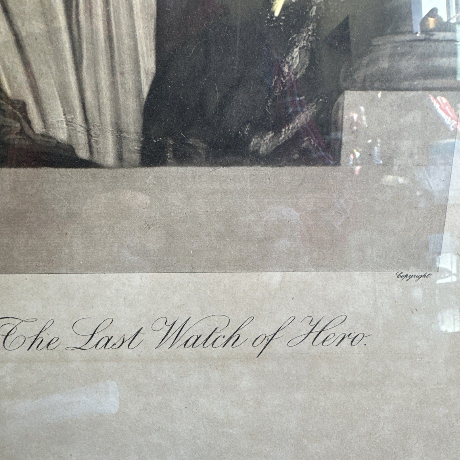 After Frederic Lord Leighton, The Last Watch Of Hero Large Engraving photo for sale