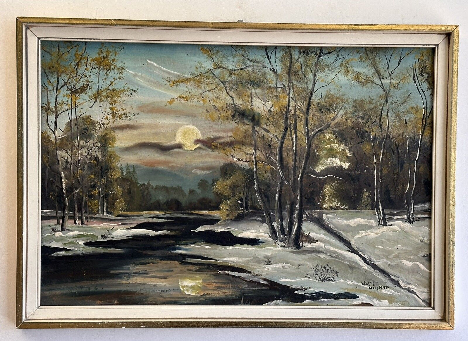 Original Oil Painting By German Artist  Walter Linder (1936 2007) photo for sale