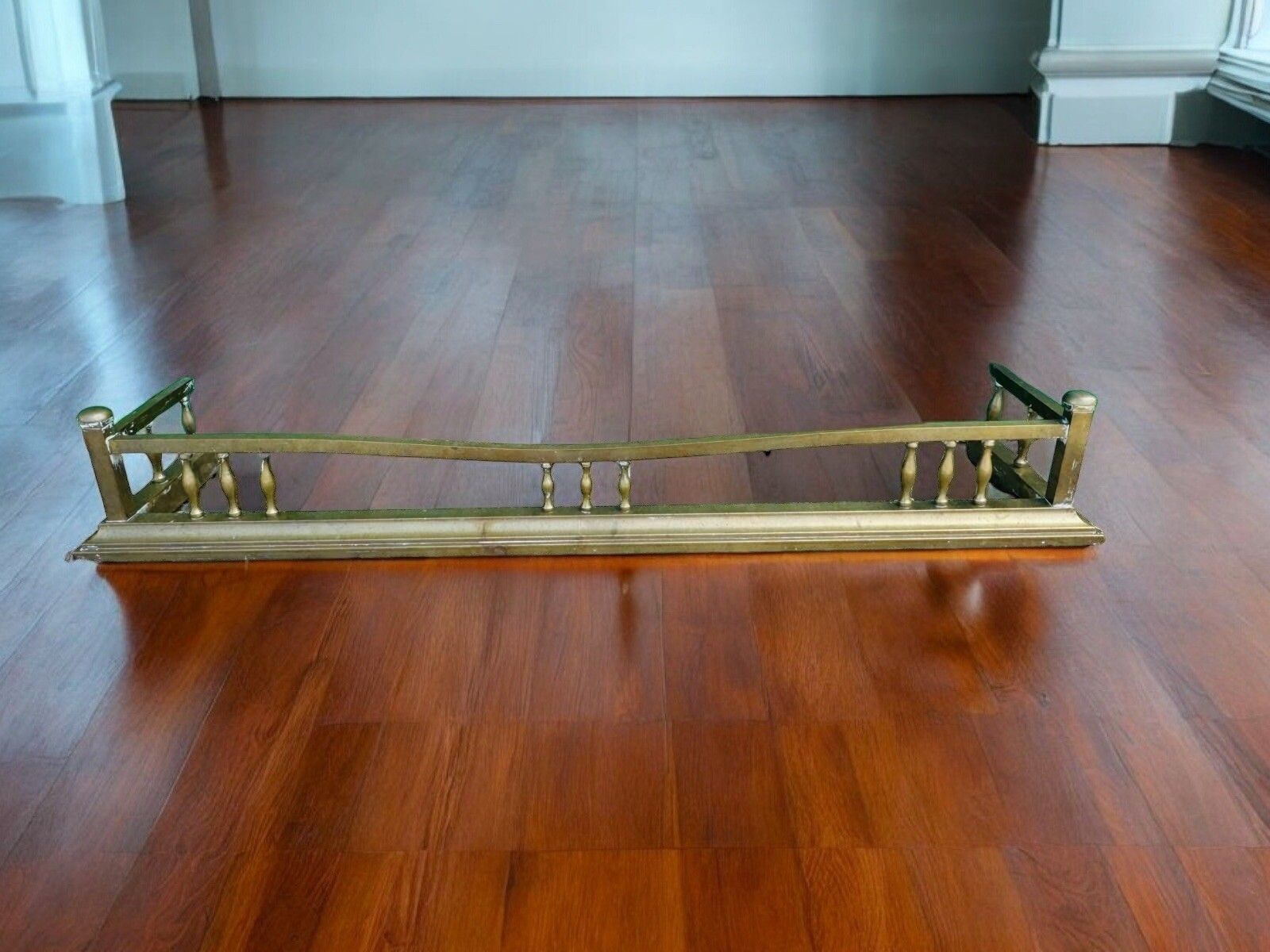 Antique Fireplace Brass Fire Fender  Surround  Country House Interior