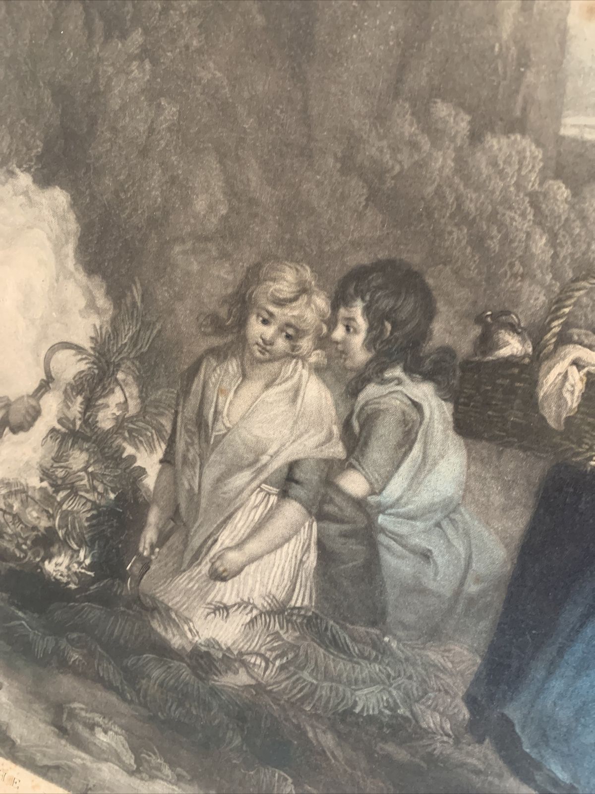 J.R. Smith After George Morland 1799 Mezzotint, The Fern Gatherers photo for sale