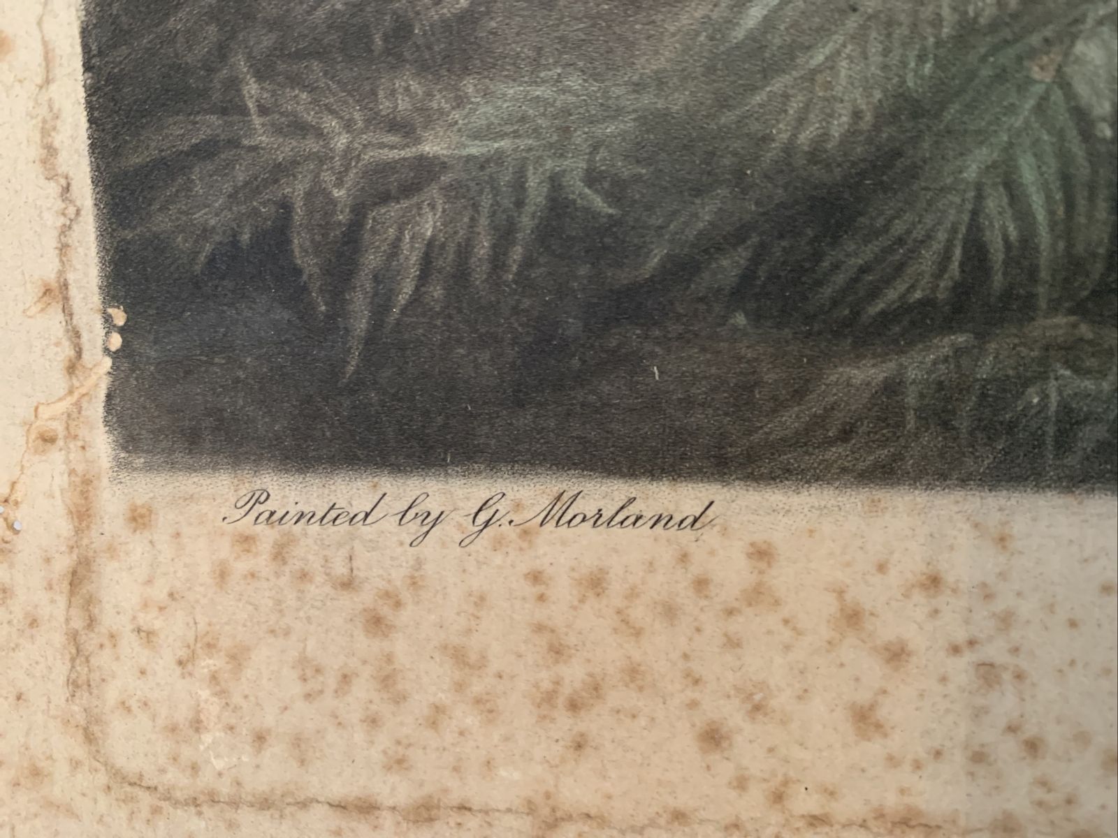 J.R. Smith After George Morland 1799 Mezzotint, The Fern Gatherers photo vinterior