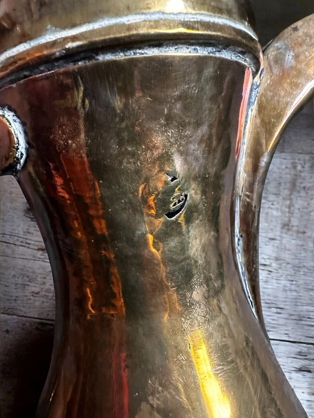 19th Century Antique Middle Eastern Dallah Arabic Brass Coffee Pot photo Home Decor