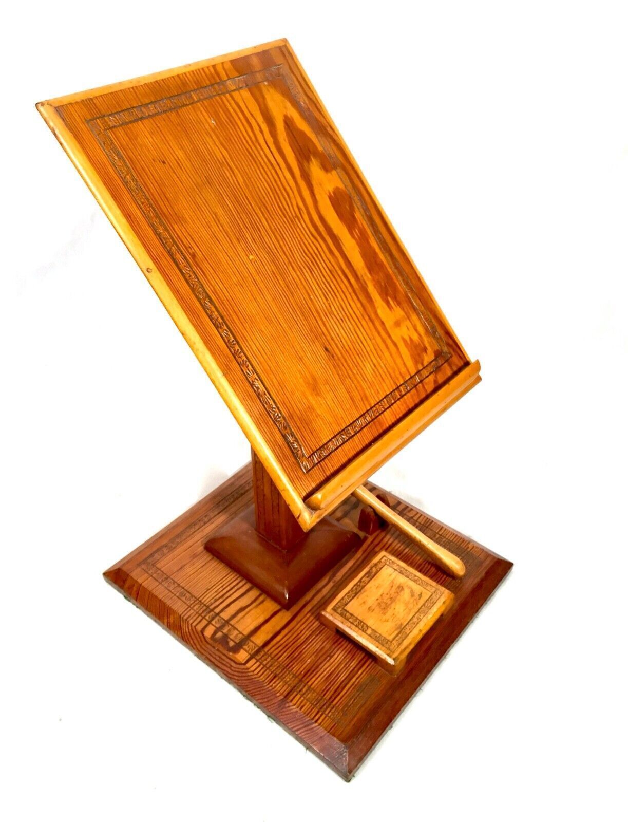 Antique Masonic Interest   20th Century Wooden Lectern & Gavel Block Book Stand photo furniture