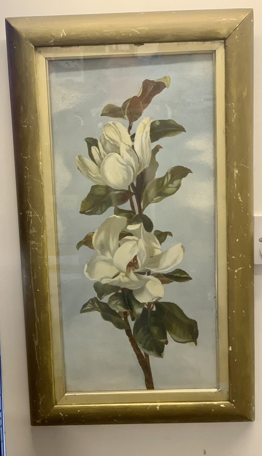 Superb 19th Century Oil On Canvas Floral Botanical Still Life 70cm By 40cm photo furniture