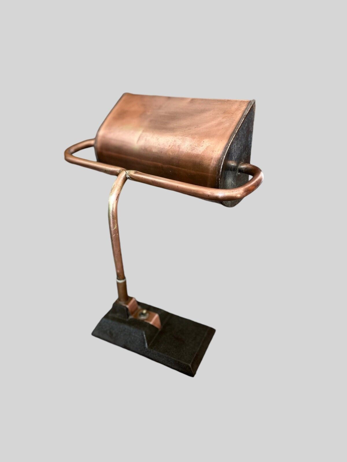 1920’s Copper And Brass Bankers Desk Lamp photo vinterior