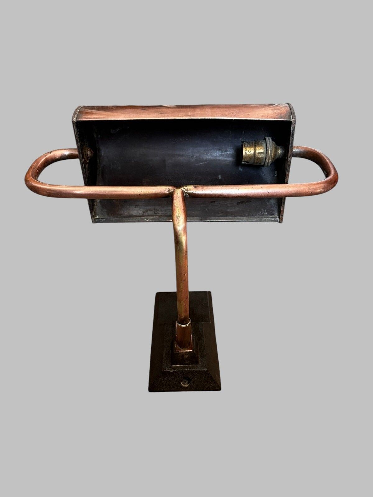 1920’s Copper And Brass Bankers Desk Lamp photo buy
