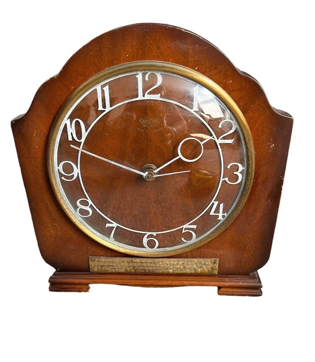 Smiths Sectric Mantle Shelf Clock  Rolls Royce Interest Plaque.