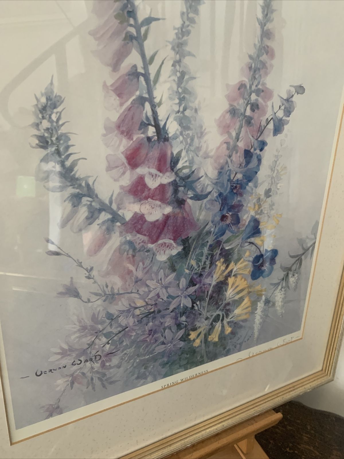 Vintage Framed Glazed Still Life Botanical Large Print Signed By Artist 56x44cm photo 55.0