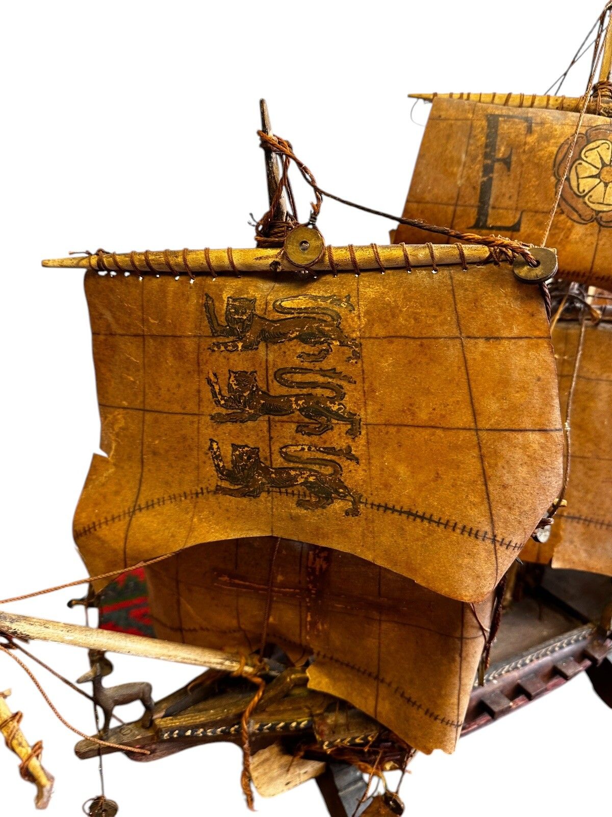 Galleon Antique Wooden Model Nautical Scratch Built Fantastic photo 165.0