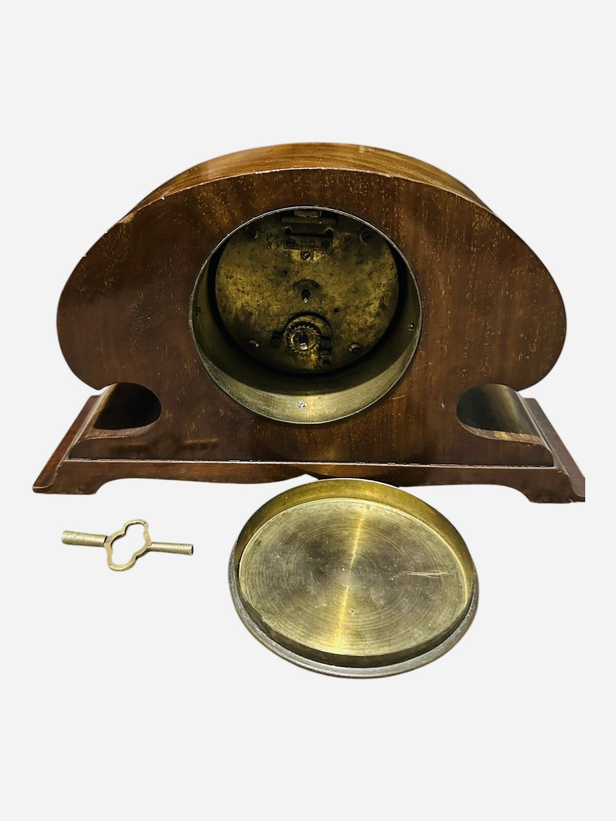 Antique Elegant Edwardian Art Nouveau Inlaid Mantel Clock By Richard & Co C1890 photo vinterior
