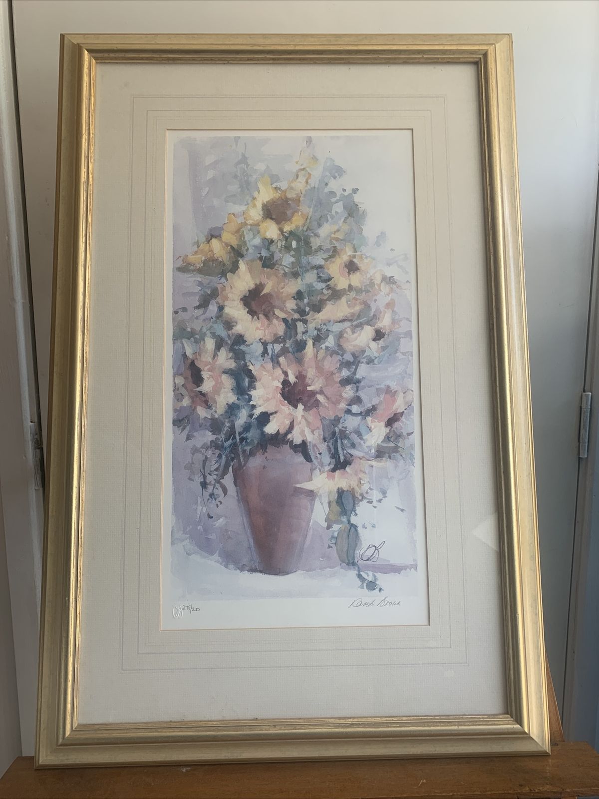 Derek Brown Art Artwork Signed Limited Edition Still Life Botanical 77x50cm photo furniture