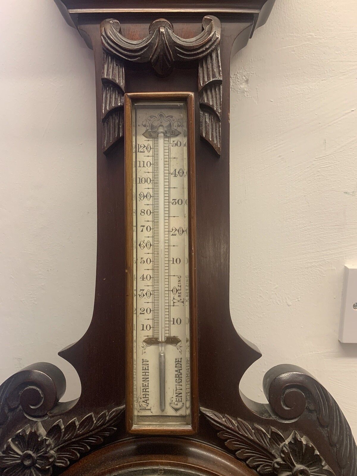Antique 19th Century Frank J Gould Birmingham Magnificent Carved Barometer  95cm photo buy