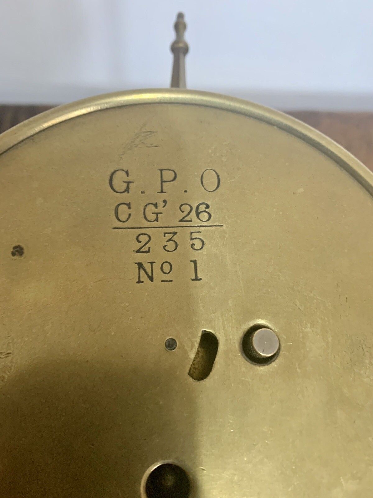Antique Gpo 1 Mechanical Bulk Head Ships Clock Working Maritime photo vintage