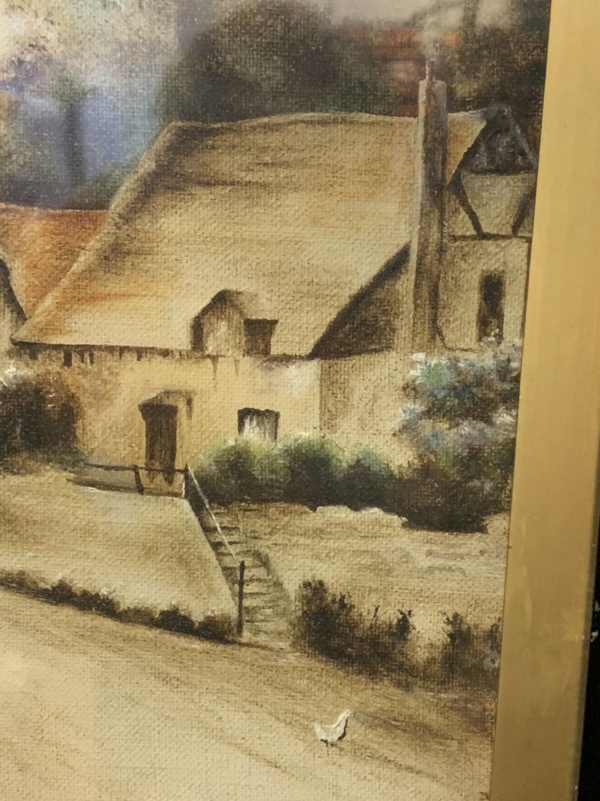 Original 19th Century Painting By W Richardson  Country Sheep Scene Farm  House￼ photo 165.0