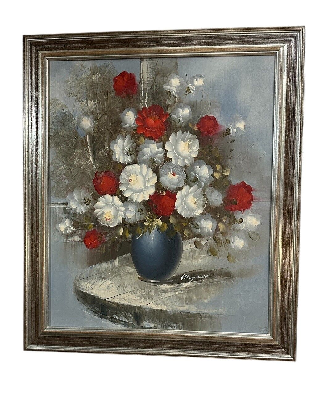 Oil Painting On Canvas Still Life Botanical Realism By Magnasco 72cm By 62cm photo furniture