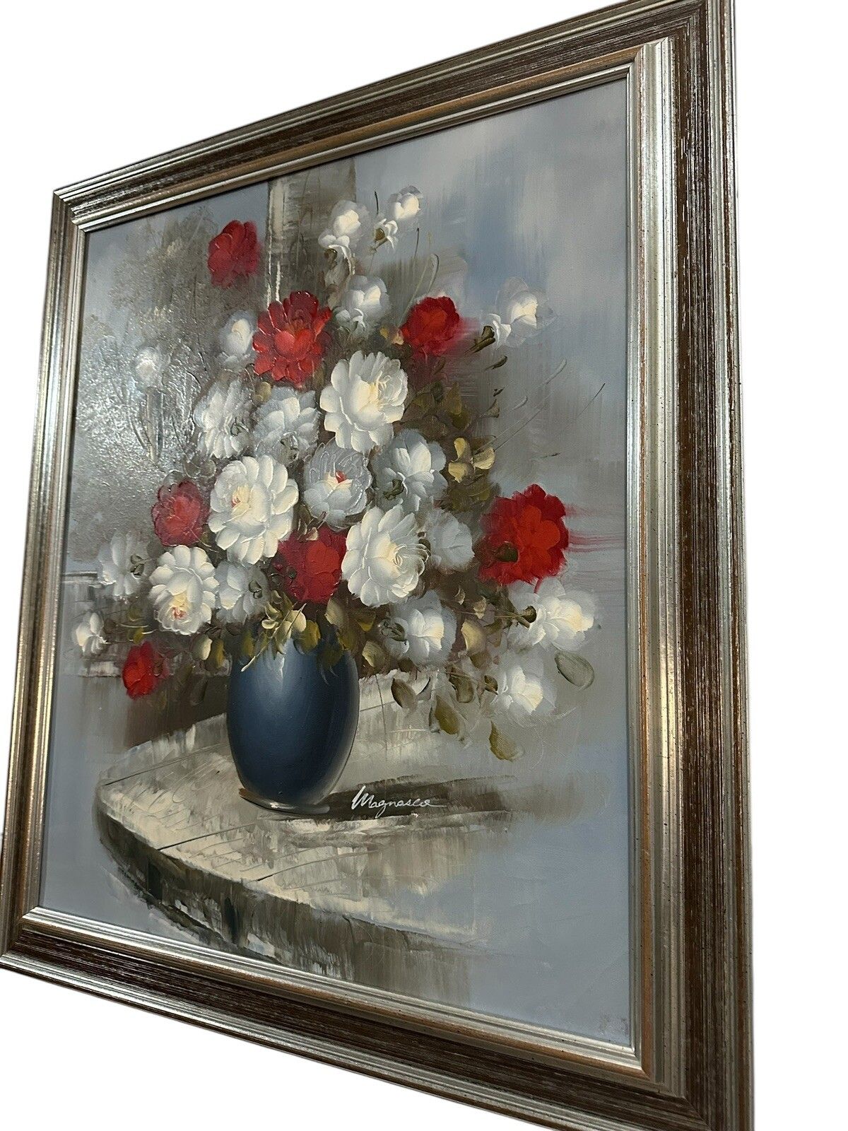 Oil Painting On Canvas Still Life Botanical Realism By Magnasco 72cm By 62cm photo 195.0
