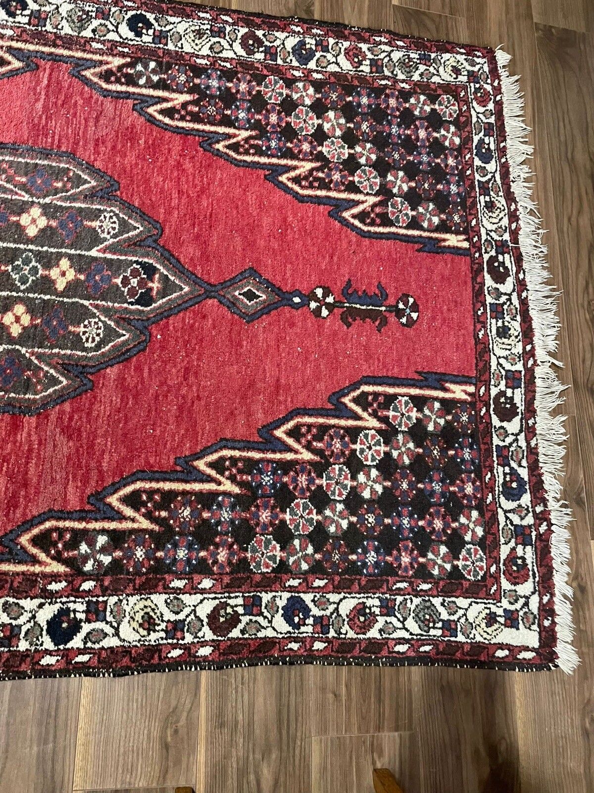Vintage  Antique Eastern Traditional 100% Wool Rug 205cm By 136cm R10 photo Textiles