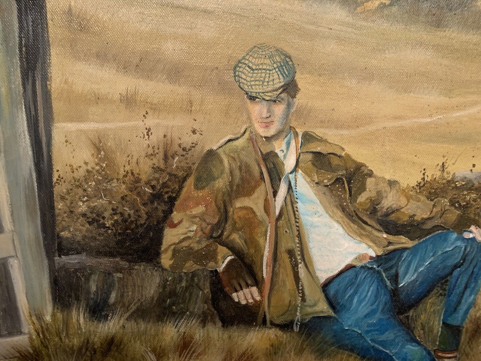 John M Dowler Oil On Board Painting  Framed 88cm By 62cm  Signed Farming photo Art