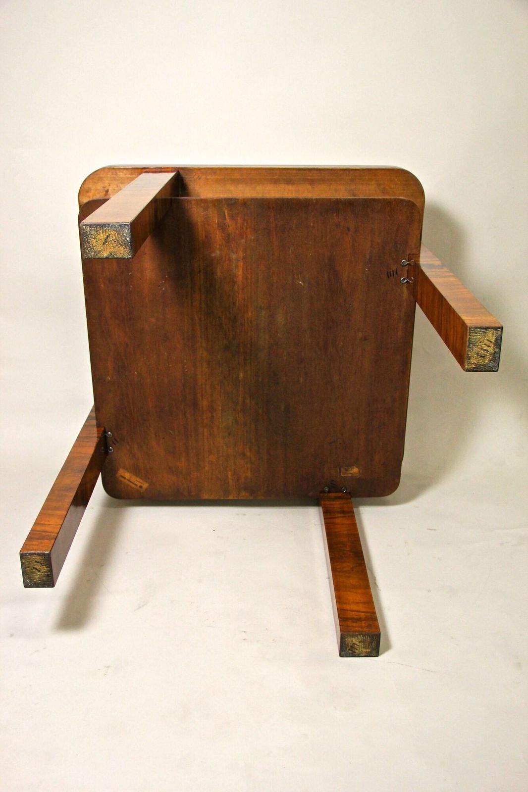 Art Deco Nut Wood Side Table Shellac   Polished, At Circa 1920 photo buy