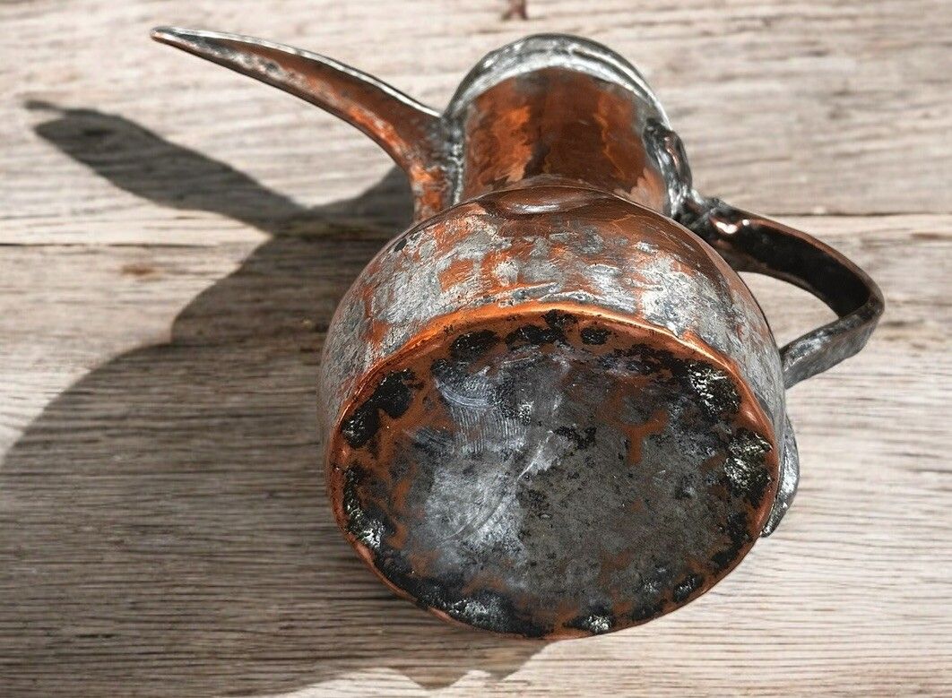 19th Century Antique Middle Eastern Dallah Arabic Copper & Brass Coffee Pot photo vinterior