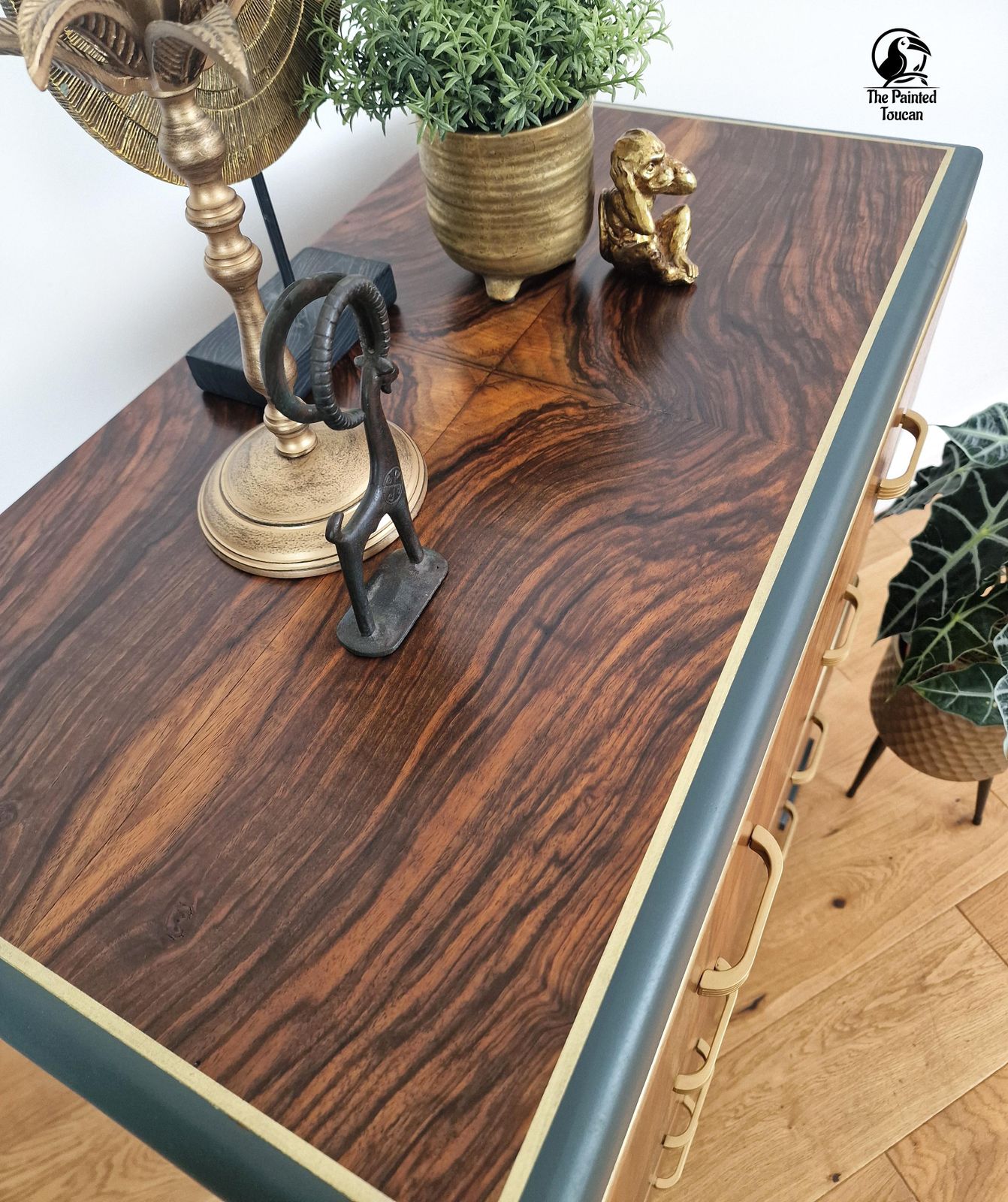 Art Deco Chest Of Drawers With Walnut Veneer photo vintage