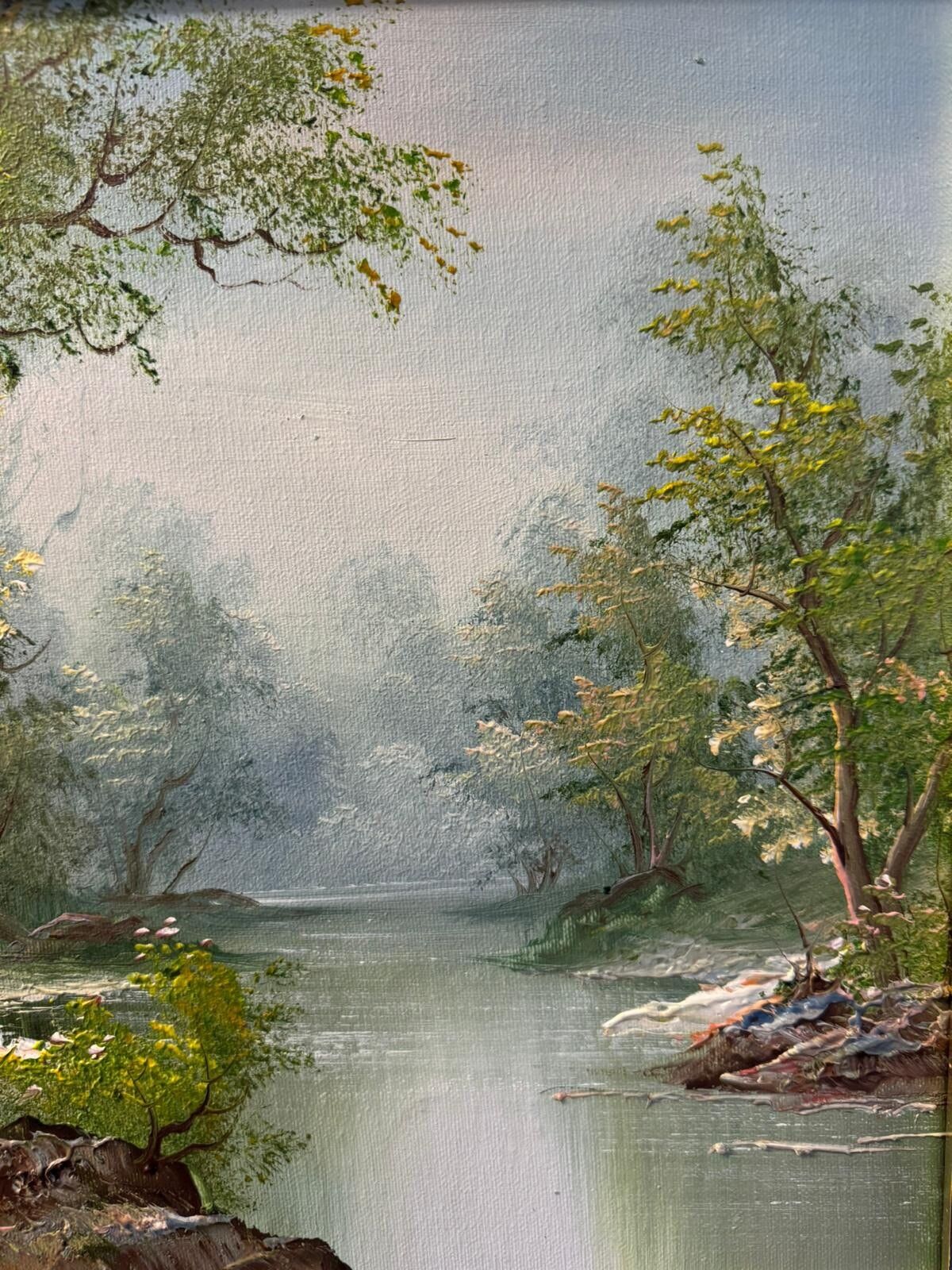 Irene Cafieri Original Large Oil Painting House In Woods, Signed By Artist photo buy