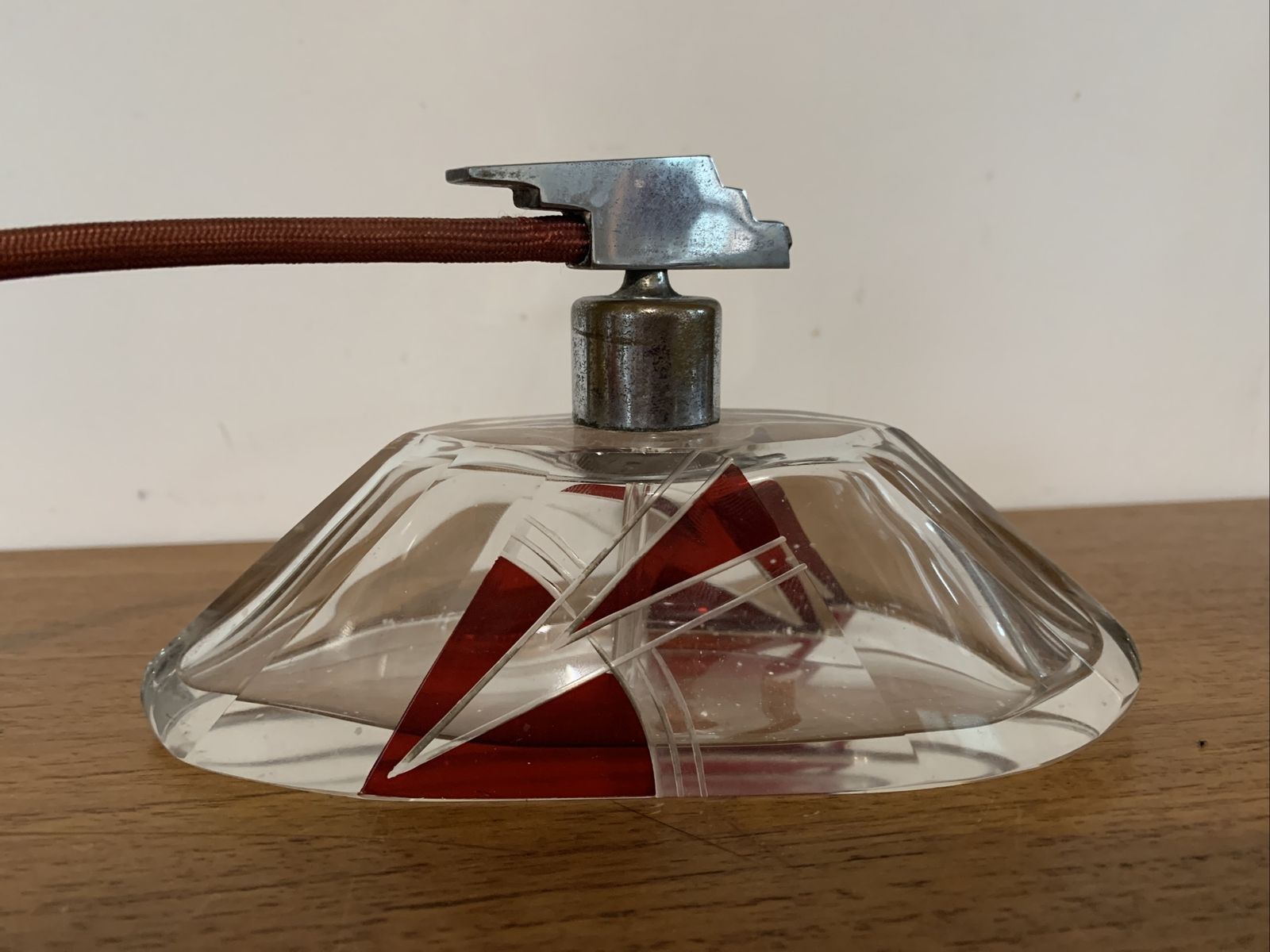 Art Deco Glass Atomiser Scent Bottle Perfume Bottle Czech? German? French?