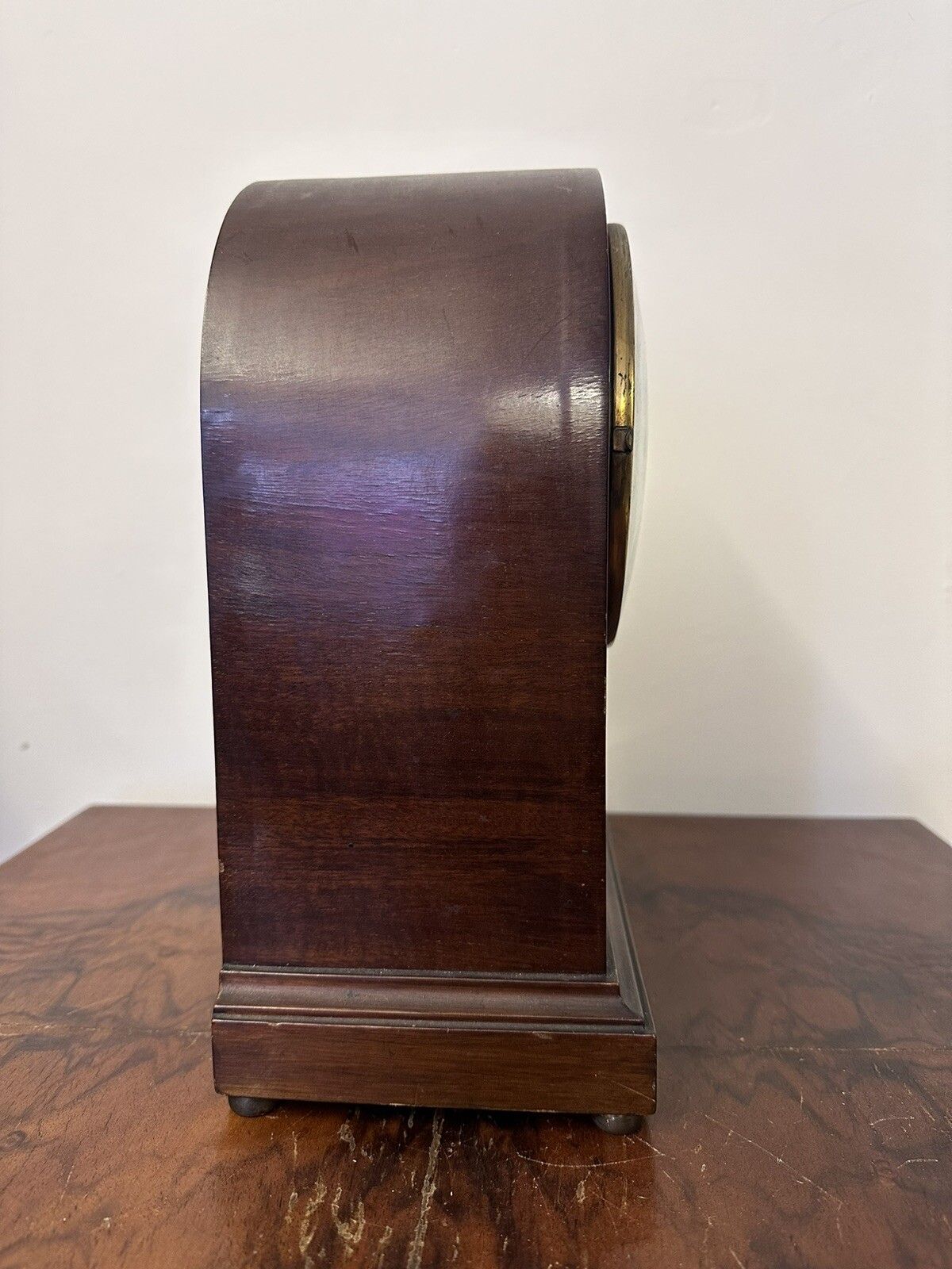 Antique Edwardian Inlaid Glasgow Maker Mantel Clock  Todd & Son photo 120.0