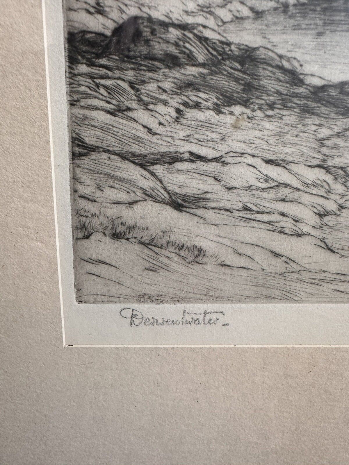 John Fullwood Ri Rba (1854 1931) Early 20th C Etching, Derwentwater Signed photo Art