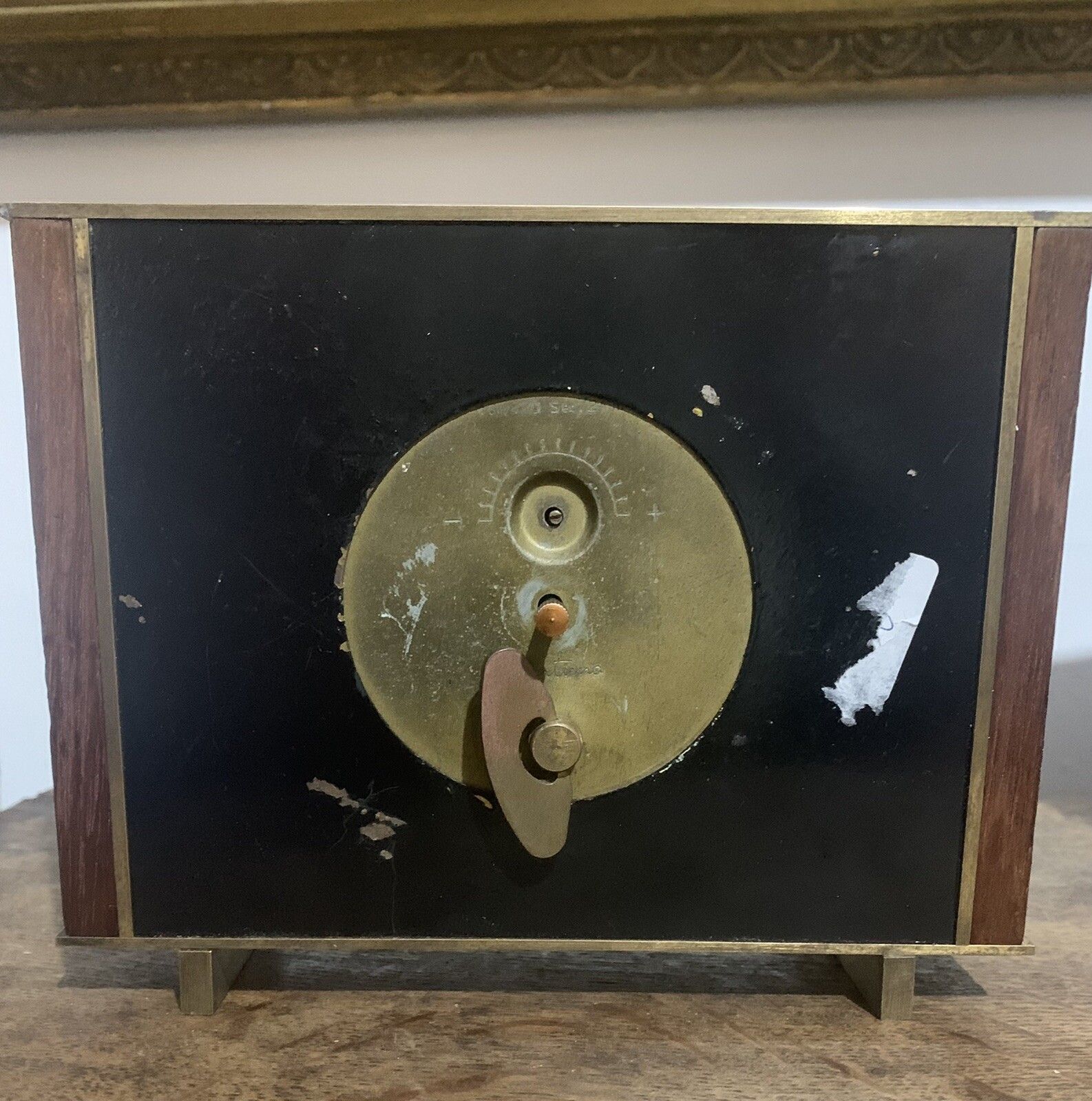 Vintage 60’a Stylish Mid Century German Clock By Bentima Teakwood And Brass photo vinterior