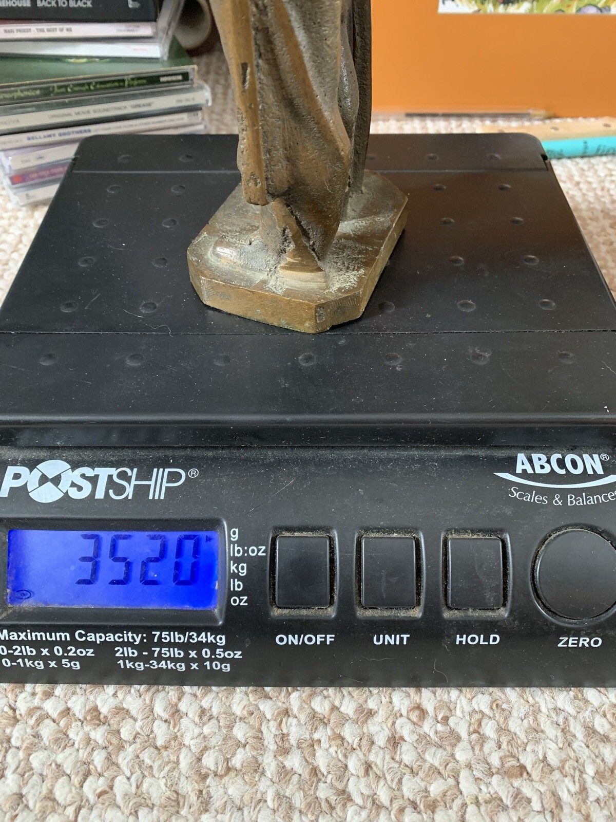 Antique Bronze Figure Statue Of A Blacksmith Very Heavy 28cm photo furniture