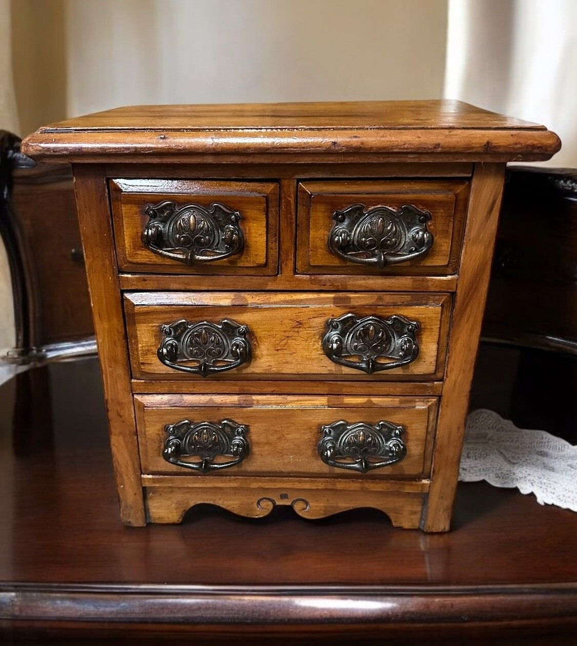 C1920’s Miniature Chest Of Drawers Apprentice Piece Superb Quality