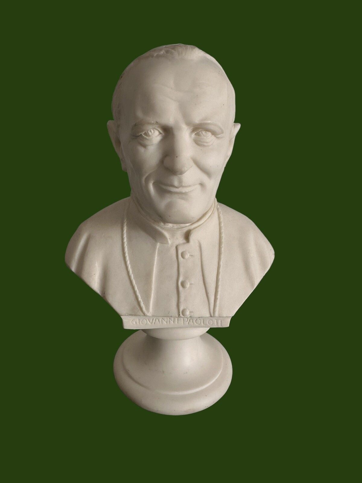 Pope John Paul II Bust, 9” Signed