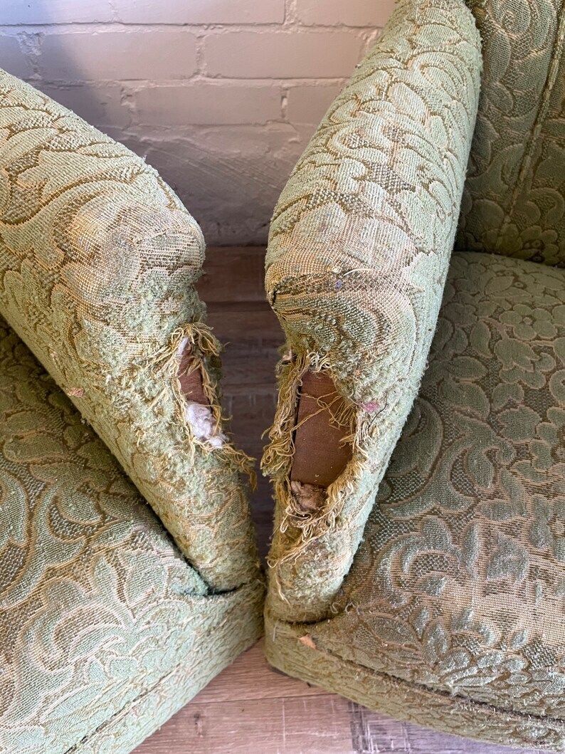 photo furniture One Antique Armchair For Reupholstering