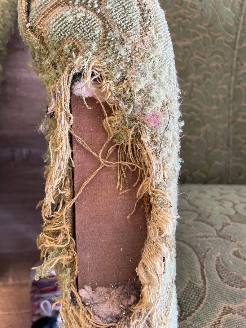 photo for sale One Antique Armchair For Reupholstering