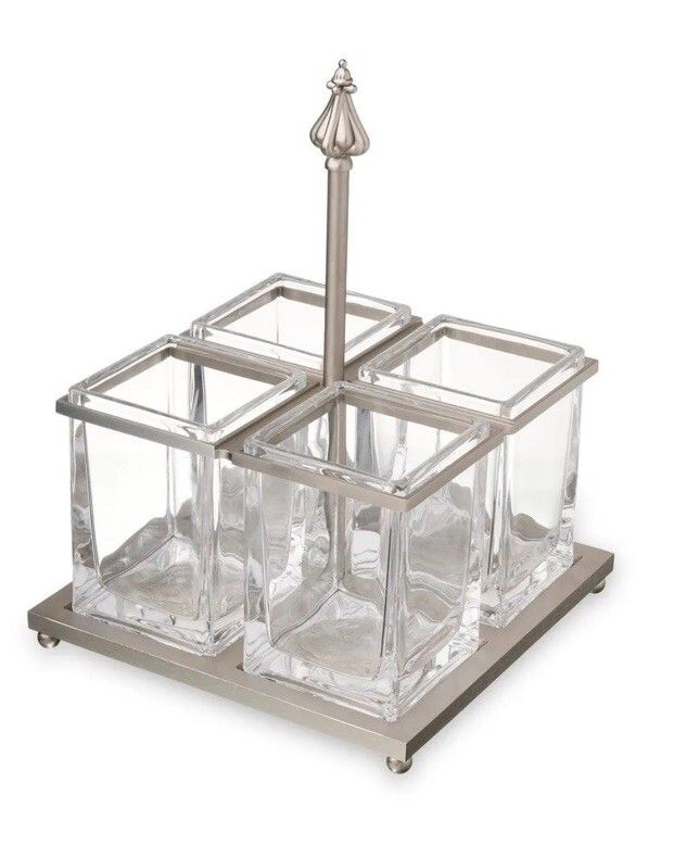 Godinger Flatware Caddy Glass Insert photo Home Decor