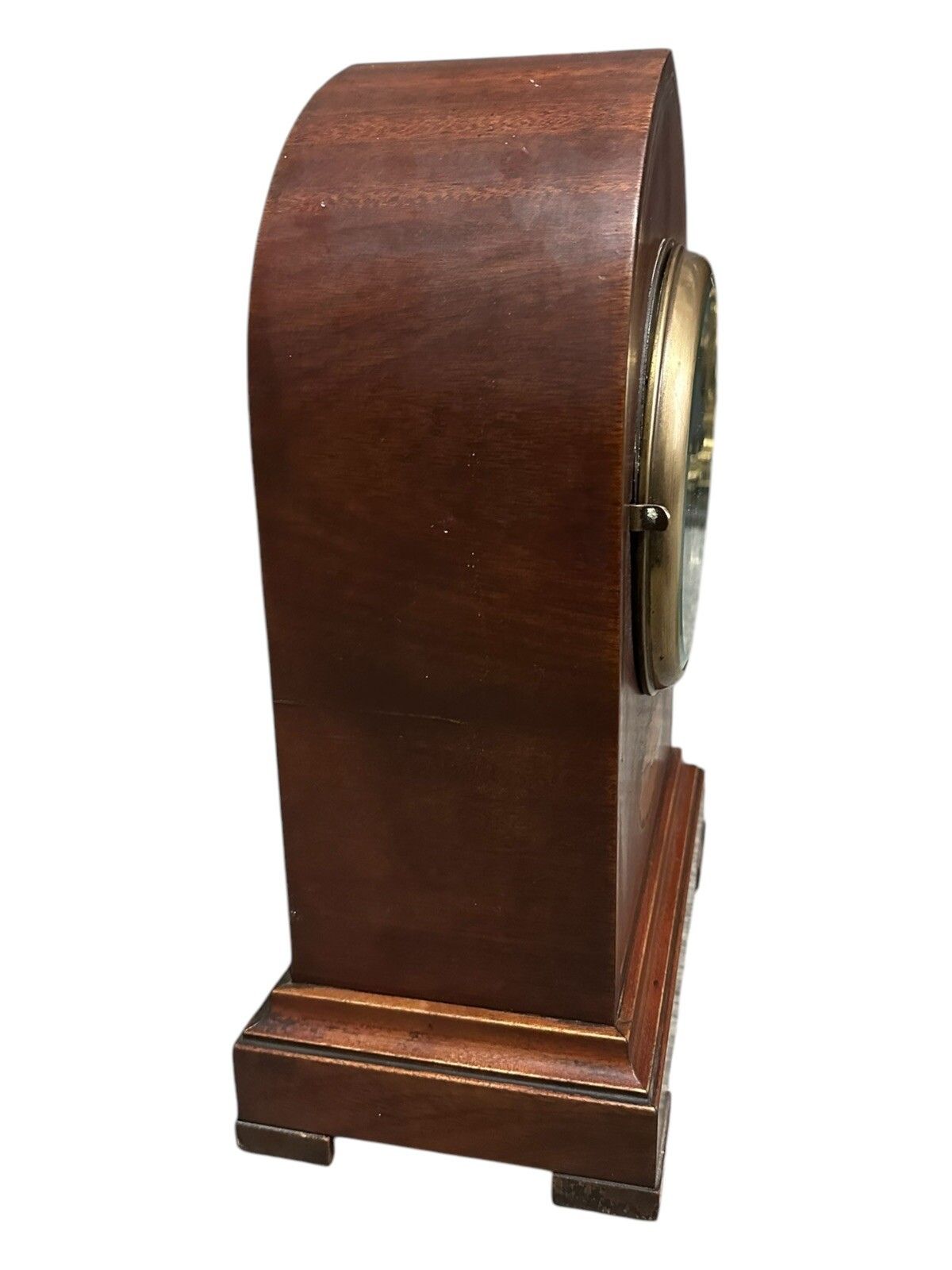 Antique Early Gustav Becker Arched Lancet Brass Inlaid Mantle Clock photo 325.0