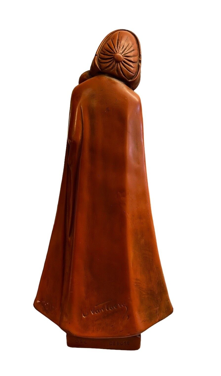 Madonna With Child Terracotta Sculpture C1950’s 55cm Tall  Signed By Artist photo vintage